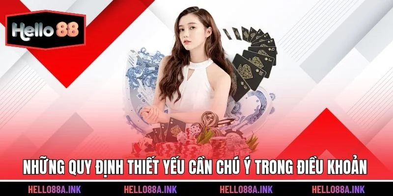 Những quy định thiết yếu cần chú ý trong điều khoản